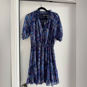 Ralph Lauren Women's Blue and Purple Midi Dress